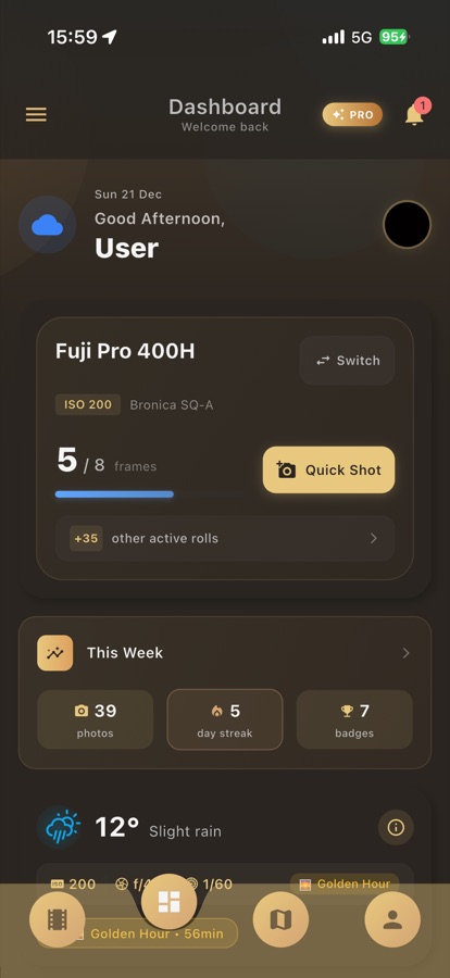 Rollify dashboard preview